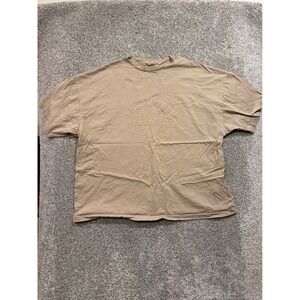 FEAR OF GOD ESSENTIALS T Shirt Mens XL Tan Crewneck Oversized Baggy